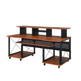 Megara Cherry & Black Finish Music Desk Model OF00988 By ACME Furniture